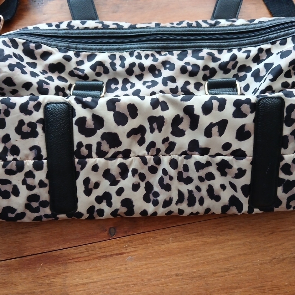 Chicos Cheetah Print Travel Bag, Removable Strap - Picture 4 of 8